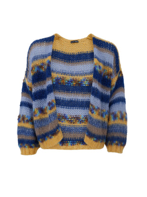 BCFONTANA multi striped cardigan - Blue