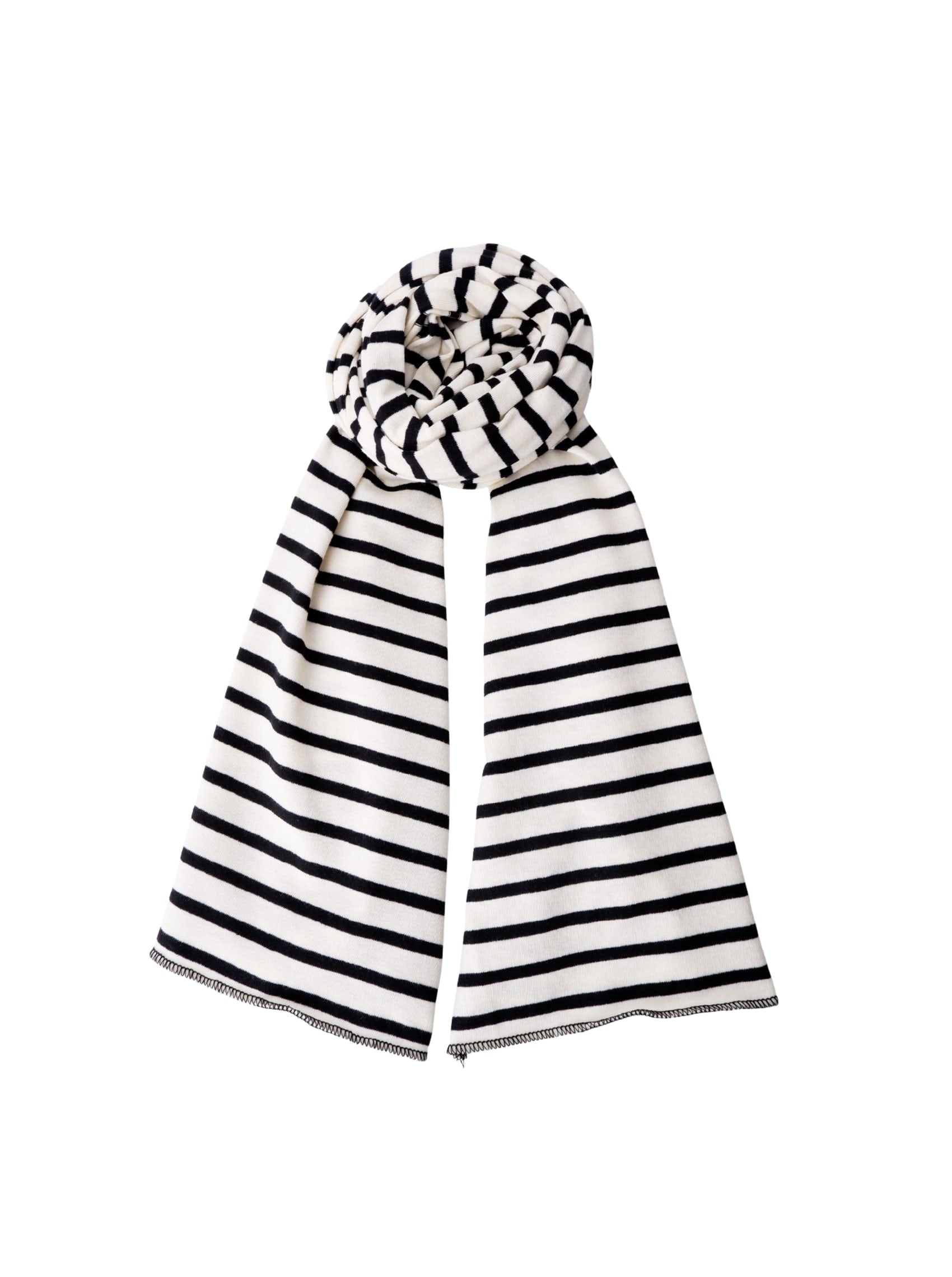 BCKASSI striped jersey scarf - Black/Creme - Black Colour