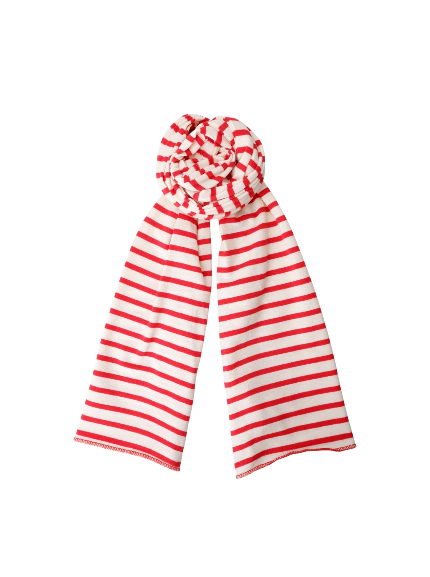 BCKASSI striped jersey scarf - Red/Creme - Black Colour
