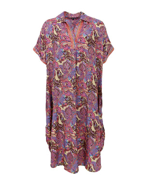 BCLUNA s/s kaftan tunic - Royal Berry