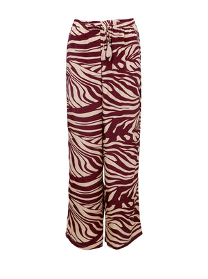 BCLUNA straight pant - Berry Zebra