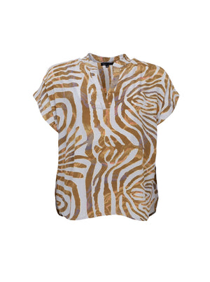 BCLUNA Andrea s/s top - Blue Zebra