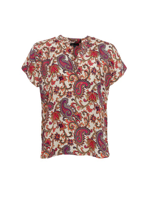 BCLUNA Andrea s/s top - Vivid Rouge