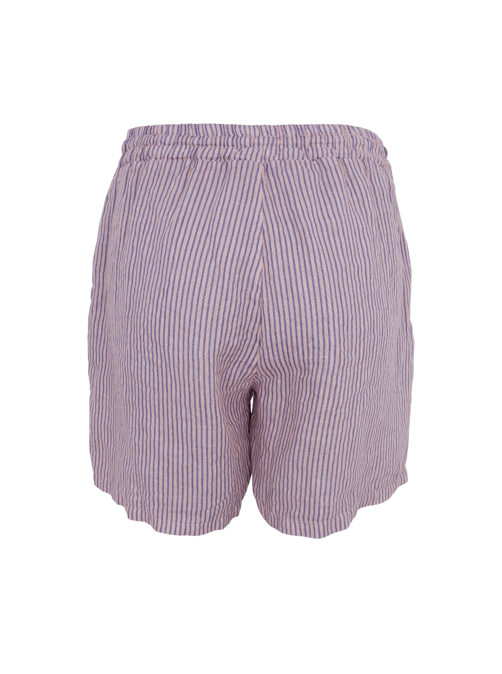 BCMELINA linen shorts - Calypso Rose - Black Colour