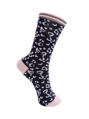 BCLeo sock - Navy Rose