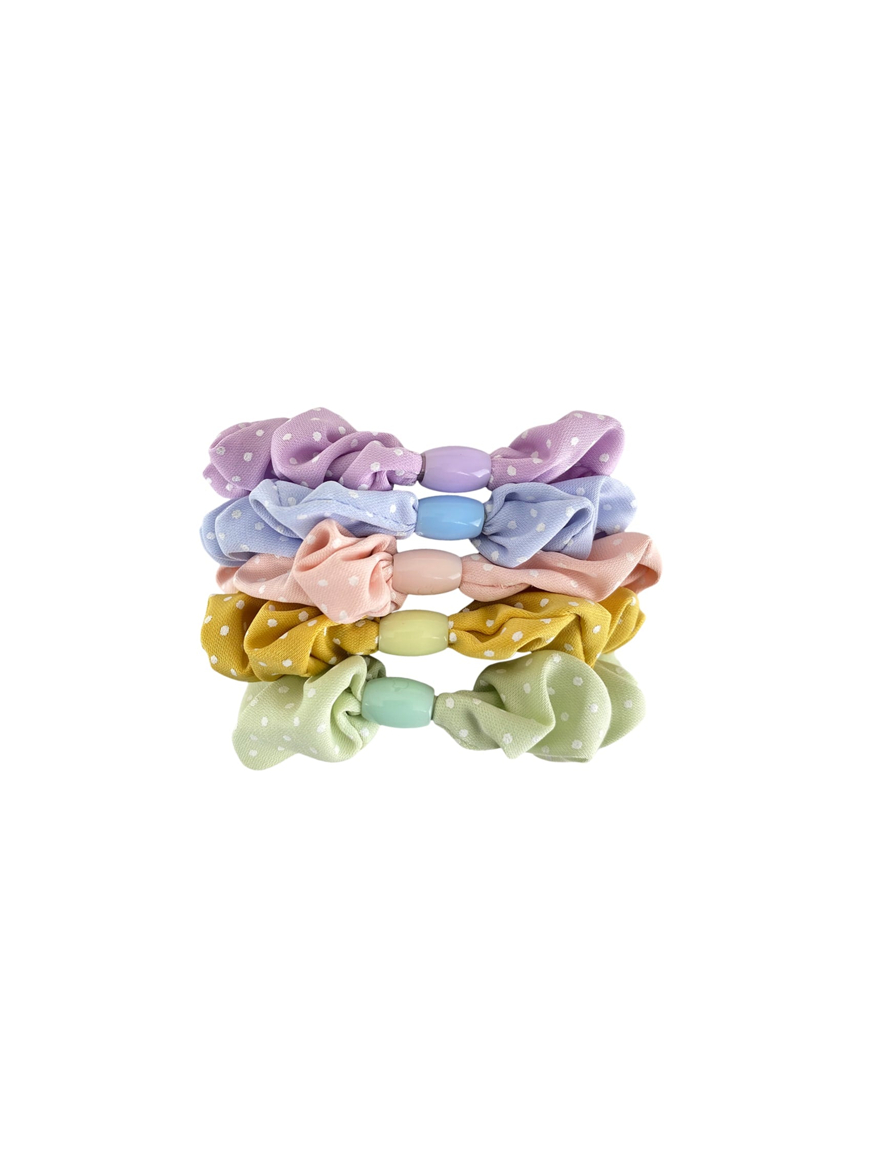 BCTESSIE mini scrunchie, set - Pastel Dots - Black Colour