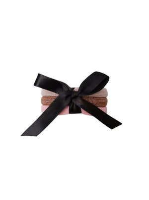 BCTAMIRA elastics, 3 pcs. set - Brown/Lt. Rose Mix