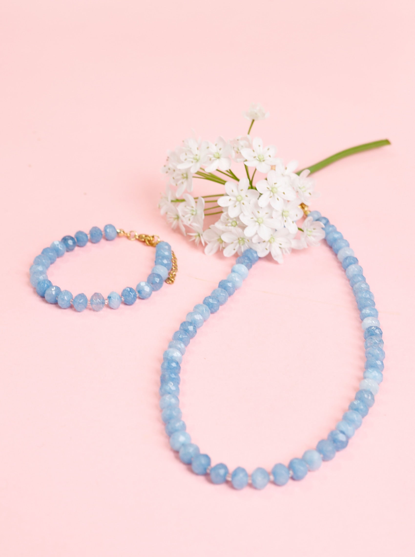 BCSUZETTE necklace - Lt. Blue - Black Colour