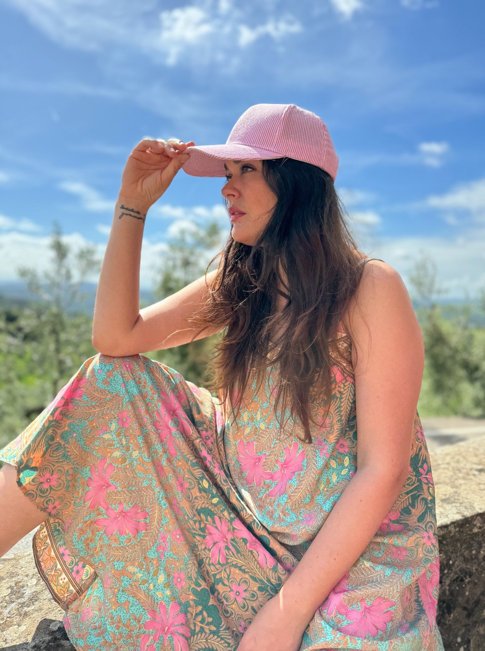 BCMATILDA cap - Lt. Pink - Black Colour