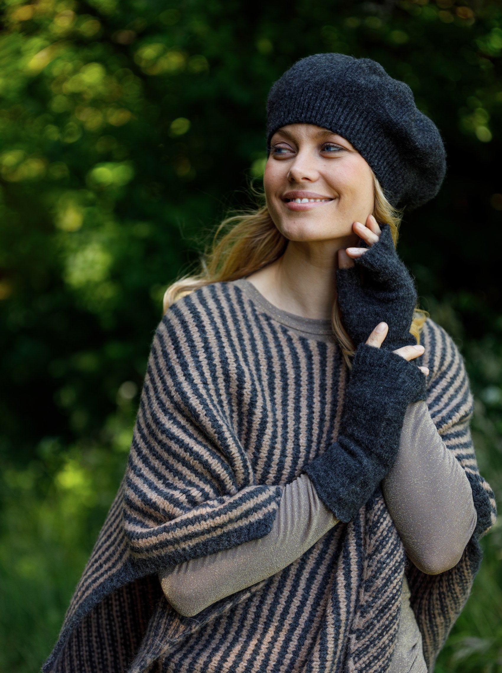 BCDELL baret - Dk. Grey Melange - Black Colour