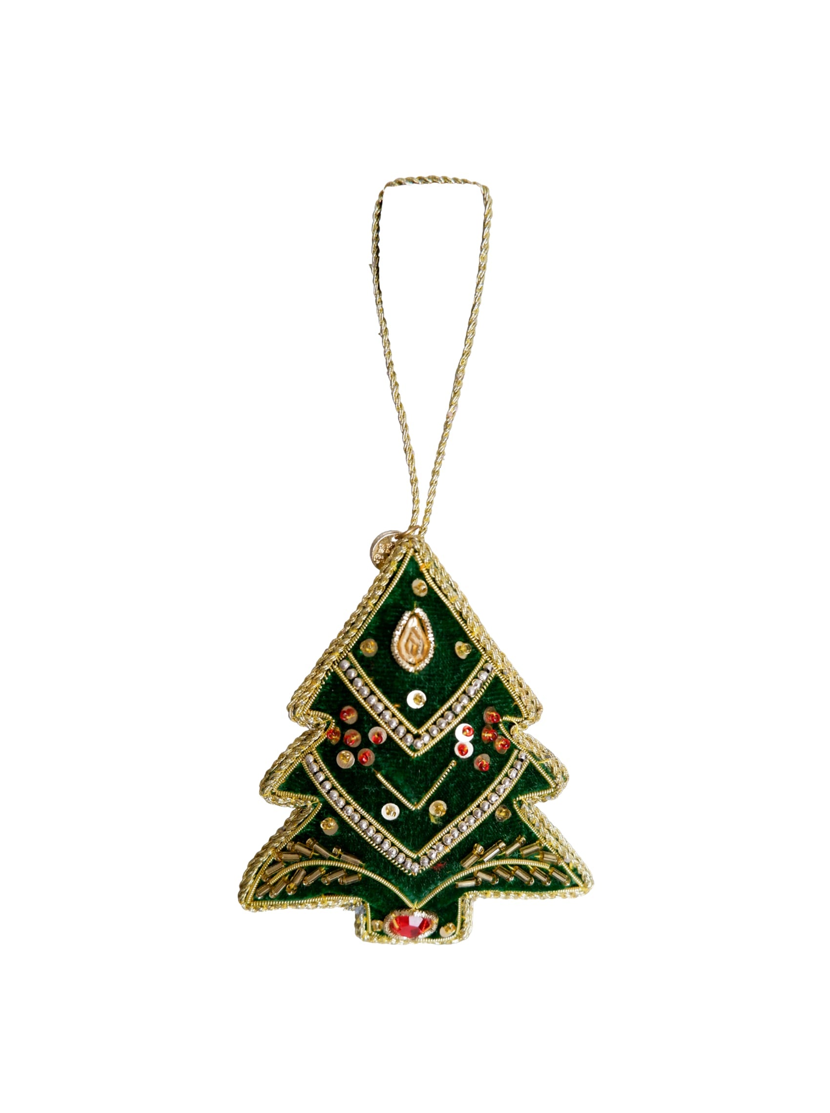 BCVELVET tree christmas ornament - Green - Black Colour