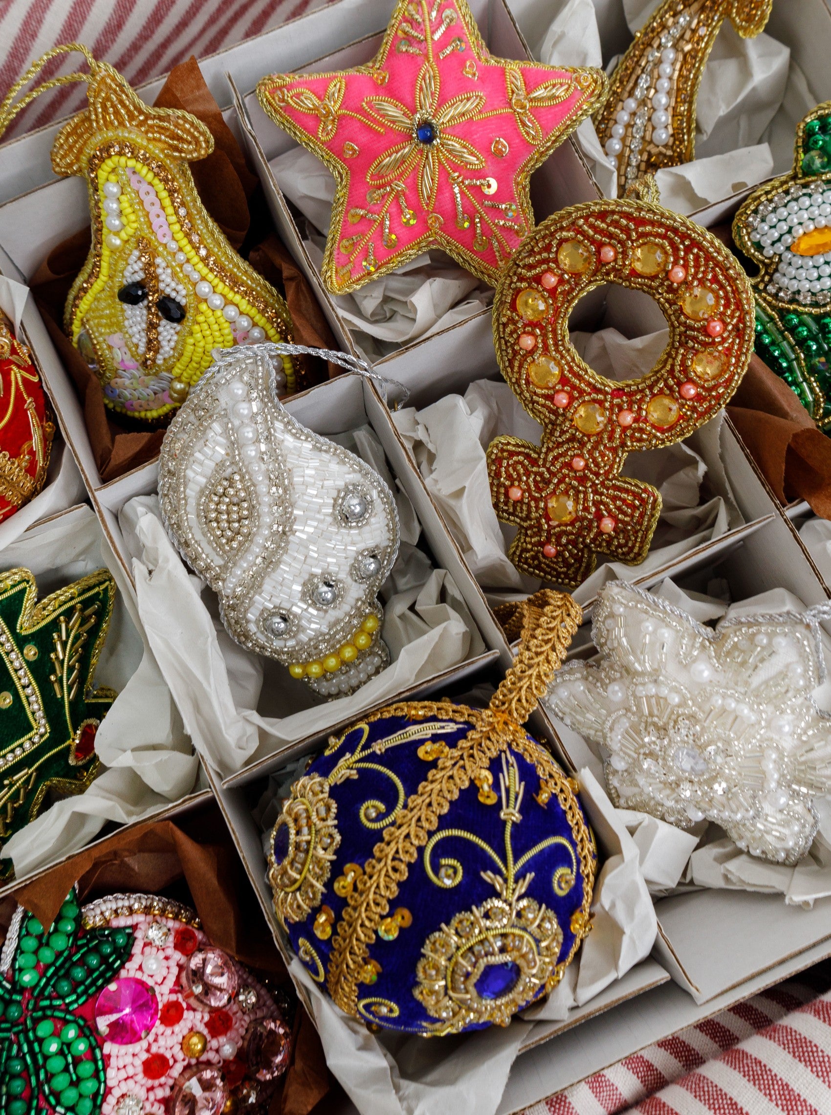 BCVELVET star christmas ornament - Pink - Black Colour