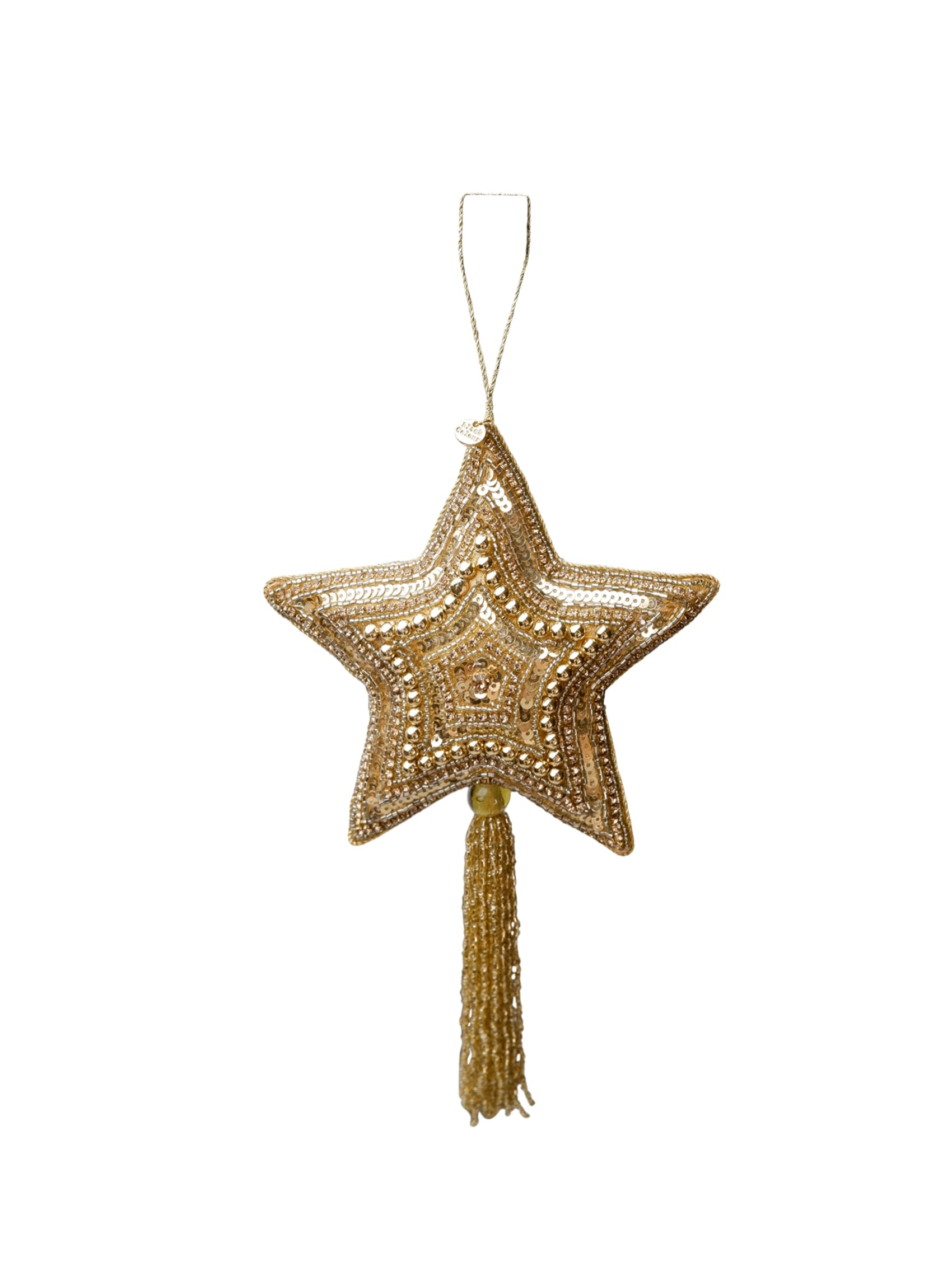 BCXL Tassel star ornament - Gold - Black Colour