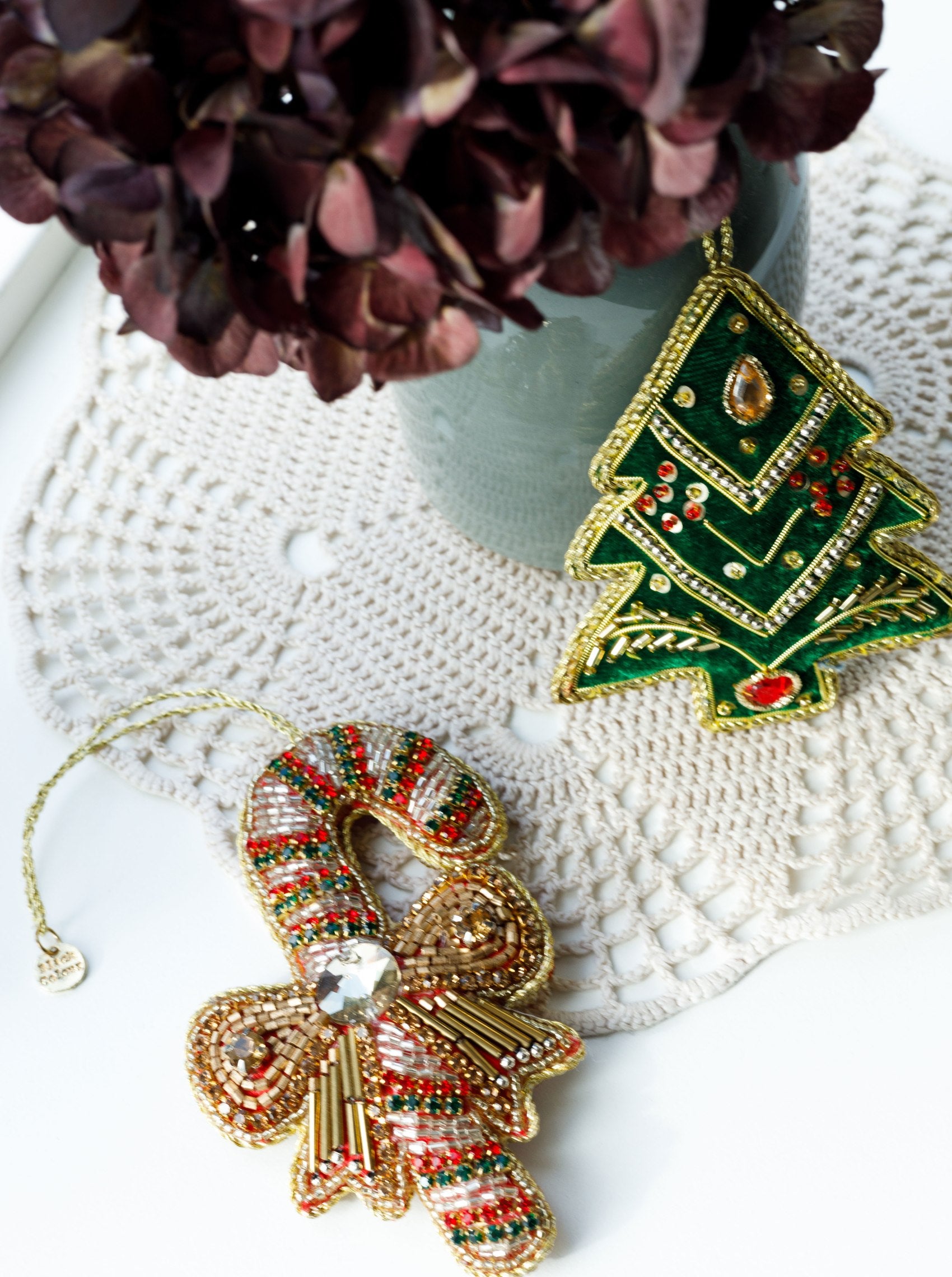 BCCANDY Cane christmas ornament - Gold - Black Colour