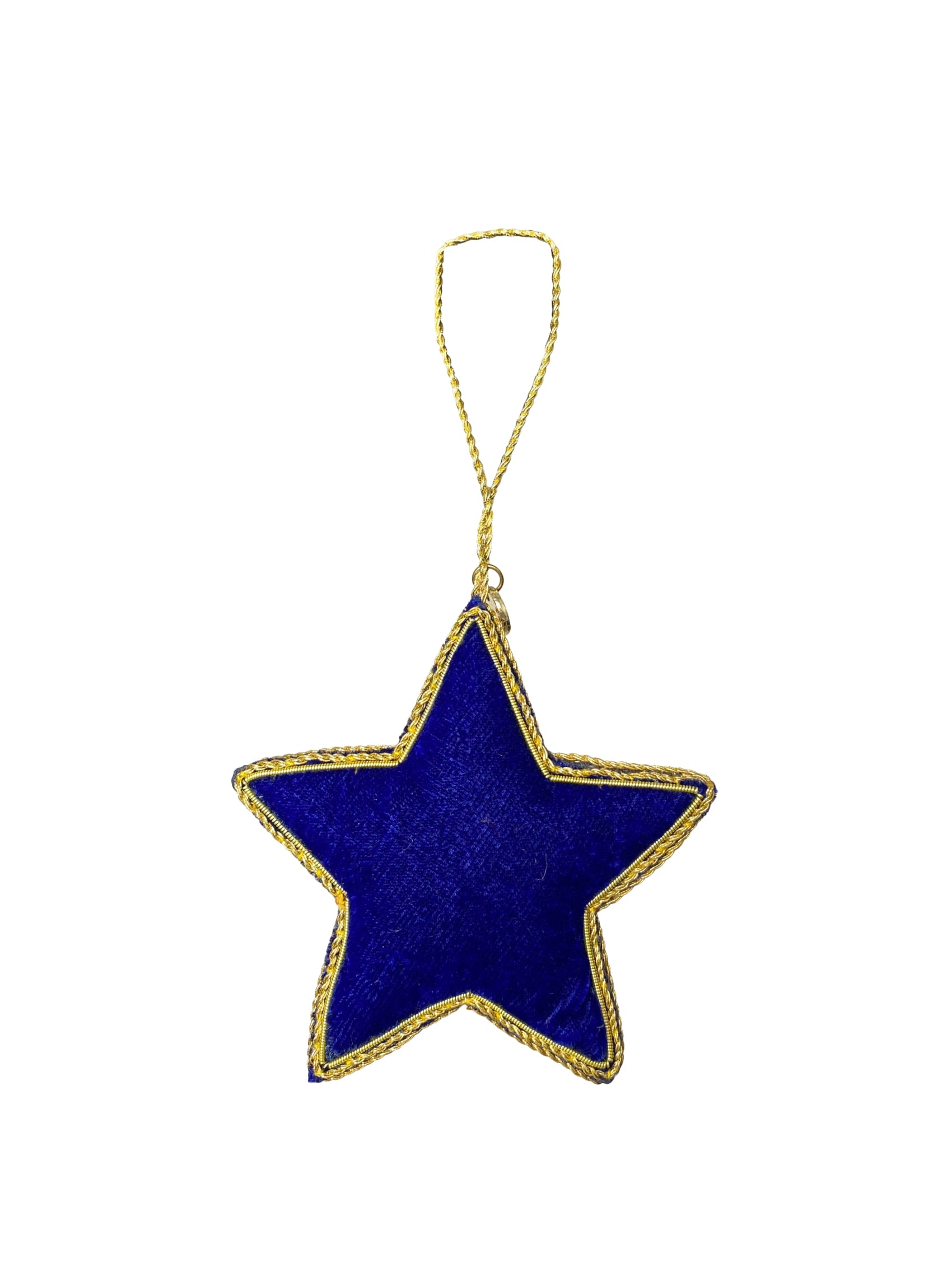 BCVELVET star christmas ornament - Blue - Black Colour
