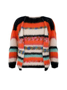 BCADRIA multi striped cardigan - Orange Multi - Black Colour