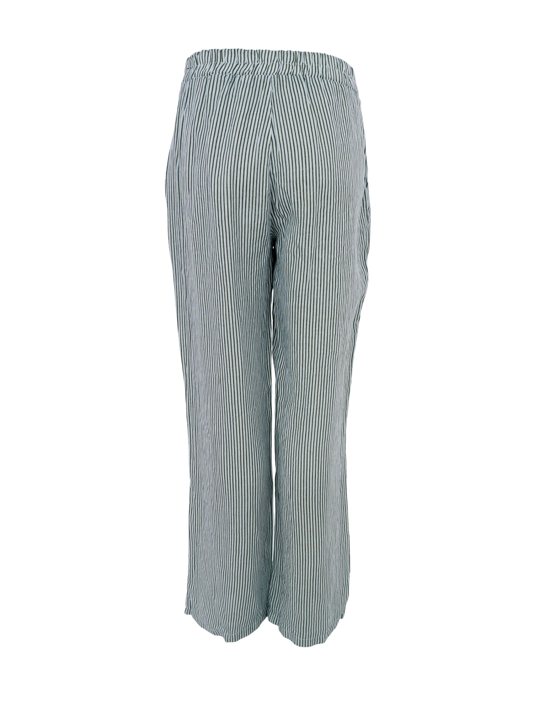 BCMELINA wide linen pant - Safari Green - Black Colour