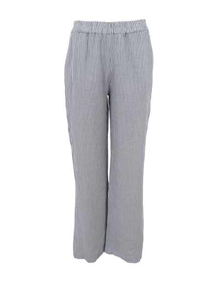 BCMELINA wide linen pant - Northern Grey - Black Colour
