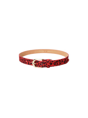 BCSMILLA suede belt - Red Leo