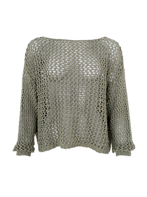 BCZELMA glitter jumper - Olive - Black Colour
