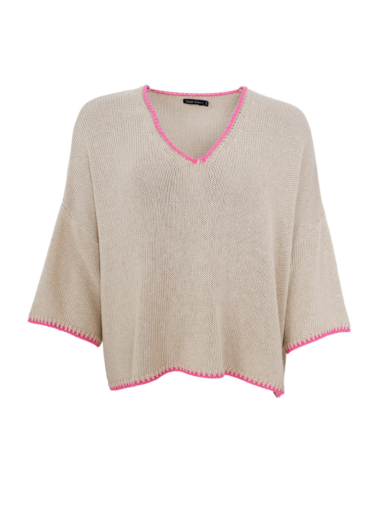 BCJOANNA knit jumper - Creme - Black Colour