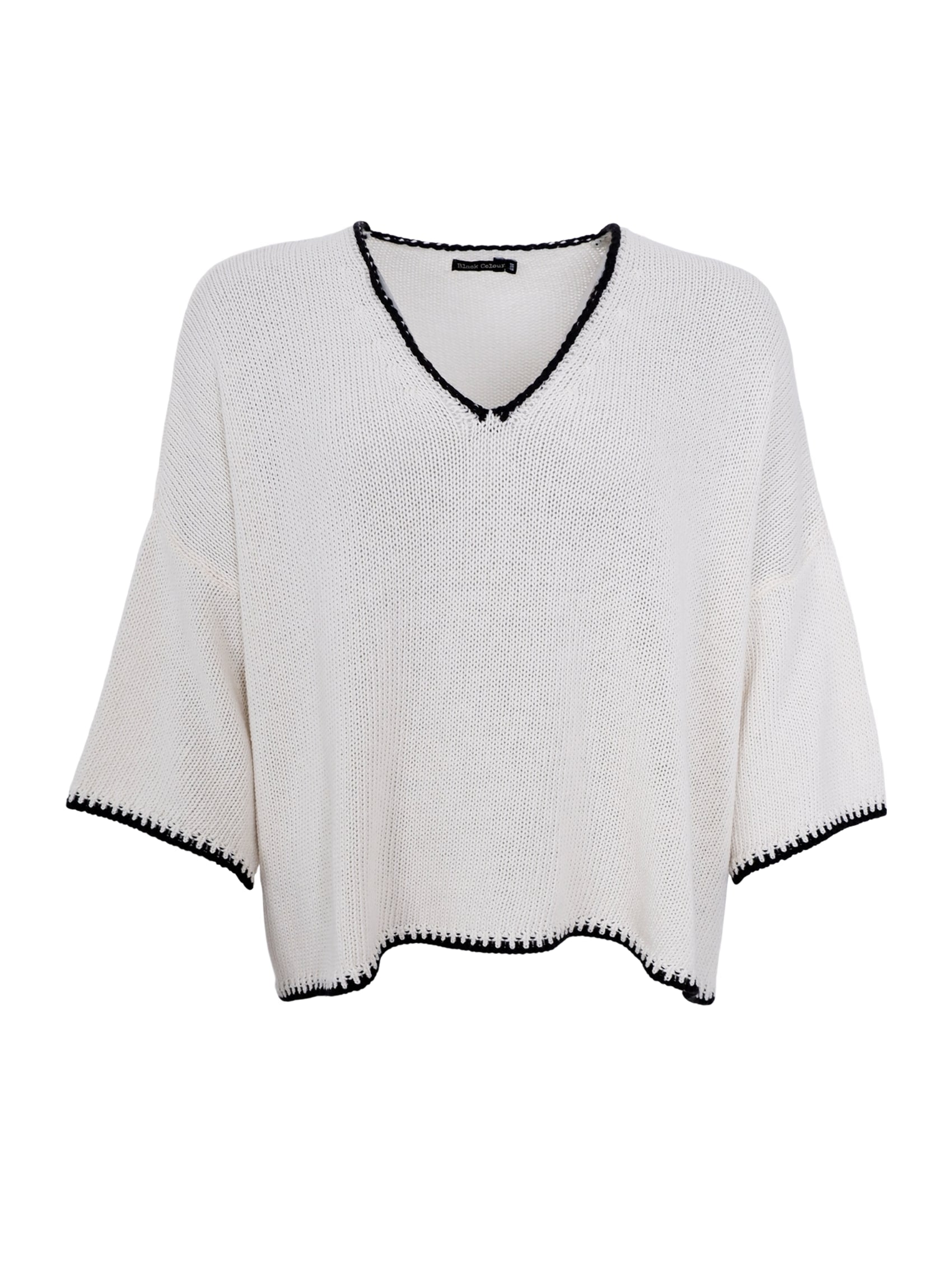 BCJOANNA knit jumper - Off White - Black Colour
