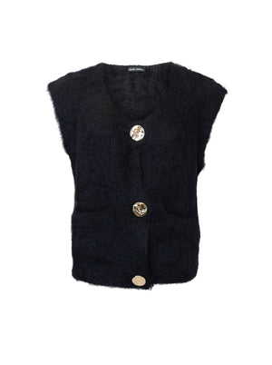 BCBJOERK knitted button vest - Black