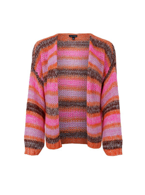 BCTHERESE striped cardigan - Multi Orange