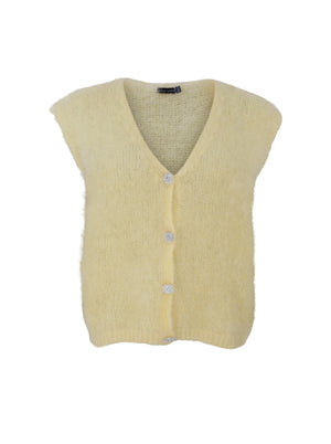 BCBJOERK knit vest - Lt. Yellow