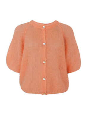 BCBJOERK patent knit cardigan - Peach