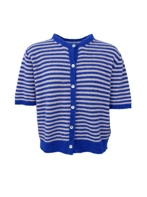 BCDELL striped ss cardigan - Blue