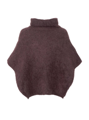 BCBJOERK roll neck poncho - Coffee