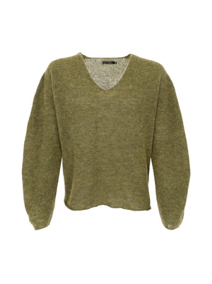 BCDELL ls v-neck jumper - Dk. Lime