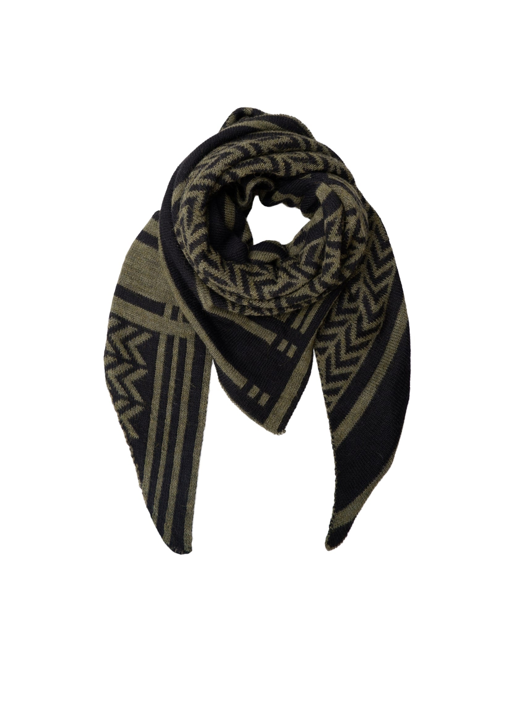 BCBEX triangle scarf - Army - Black Colour