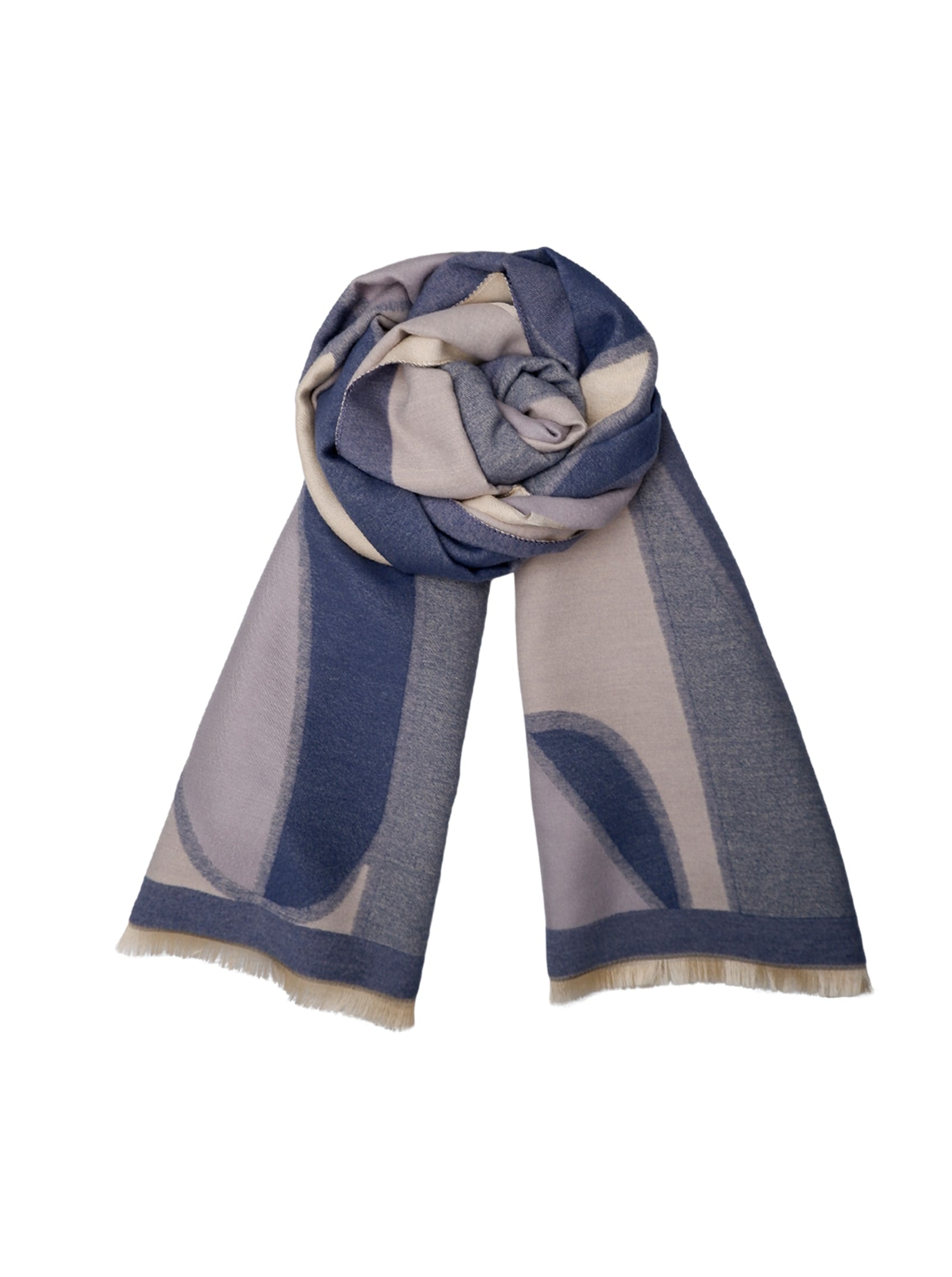 BCSANNE winter scarf - Blue - Black Colour