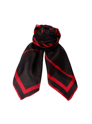 BCCARRIE silk scarf - Black Red