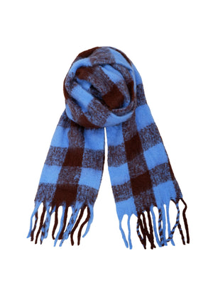 BCNORTH soft winter scarf - Blue/Mocca
