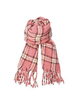 BCPAULINE chekered winter scarf - Winter Rose