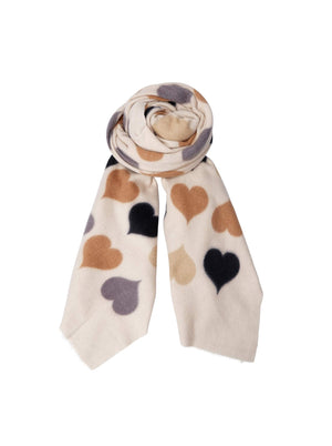 BCRUMI heart winter scarf - Creme
