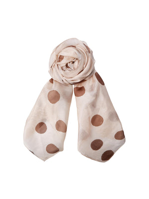 BCROSELIL silk scarf - Tobacco Dot