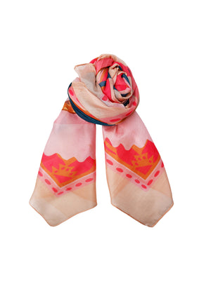 BCVIOLA silk scarf - Peach Rose