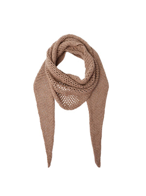 BCGALE knitted cotton scarf - Taupe