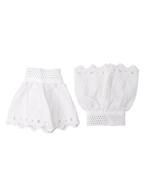 BCREEVA lace cuffs - White
