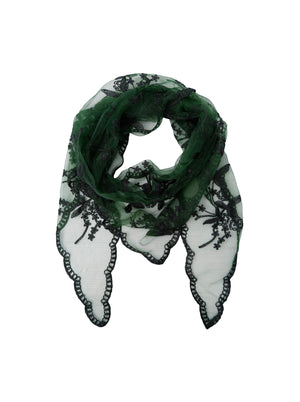BCMIRIANA triangle lace scarf - Bottle Green