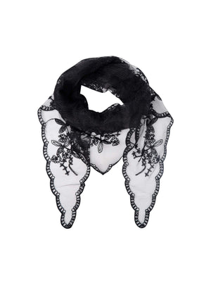 BCMIRIANA triangle lace scarf - Black