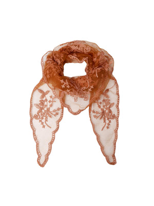 BCMIRIANA triangle lace scarf - Tobacco