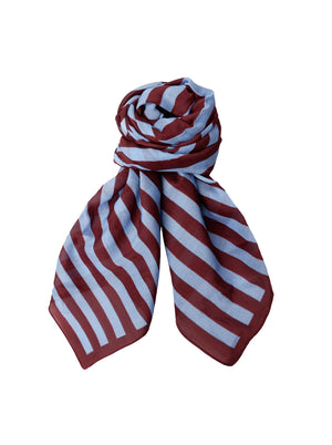 BCSHIRLEY striped mini scarf - Coffee Blue