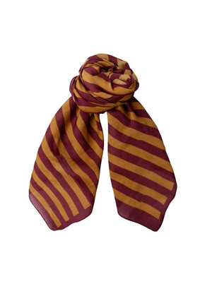 BCSHIRLEY striped mini scarf - Spiced Plum
