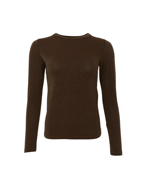 BCFAYE Lurex Blouse - Chocolate