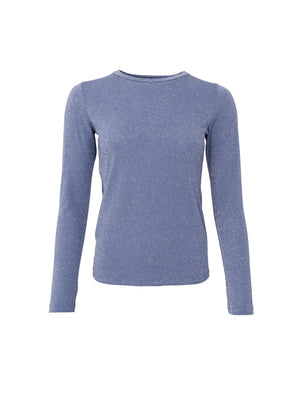 BCFAYE Lurex Blouse - Jeans Blue